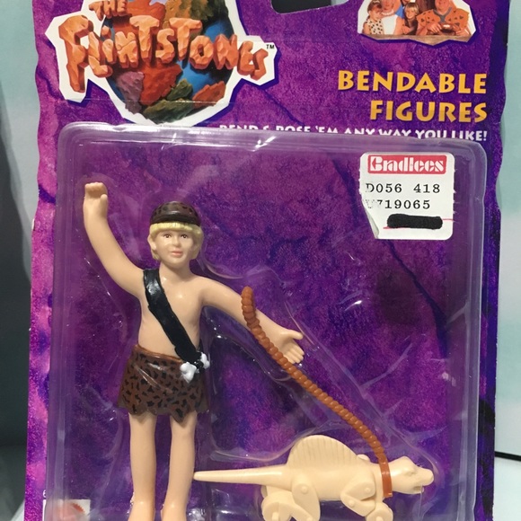 THE FLINTSTONES 1993 Bendable Figures NWT - Picture 2 of 12